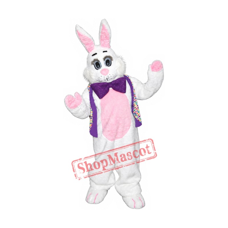 Superb Realistic Easter Bunny Mascot Costume Superb Realistic Easter Bunny Mascot Costume