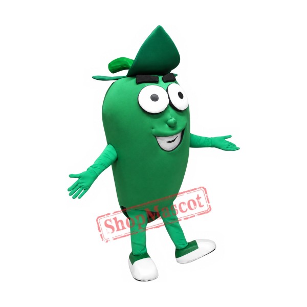 Green Pepper Mascot Costume Green Pepper Mascot Costume