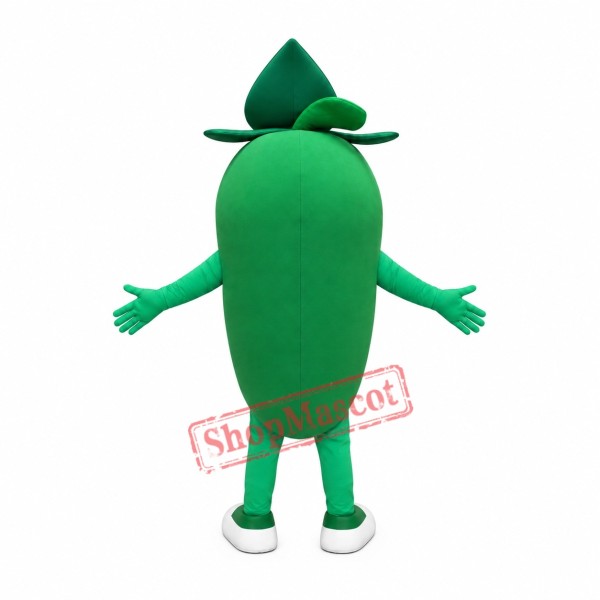 Green Pepper Mascot Costume Green Pepper Mascot Costume