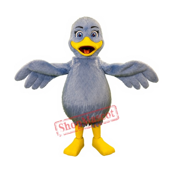 Friendly Blue Duck Mascot Costume Friendly Blue Duck Mascot Costume