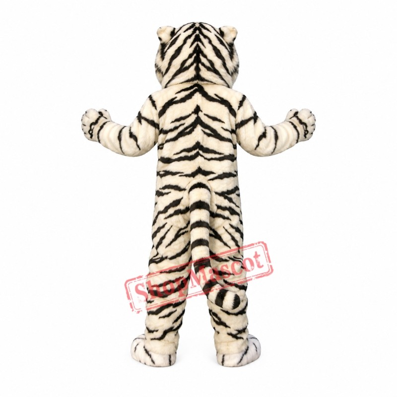 Superb Fierce White Tiger Mascot Costume Superb Fierce White Tiger Mascot Costume