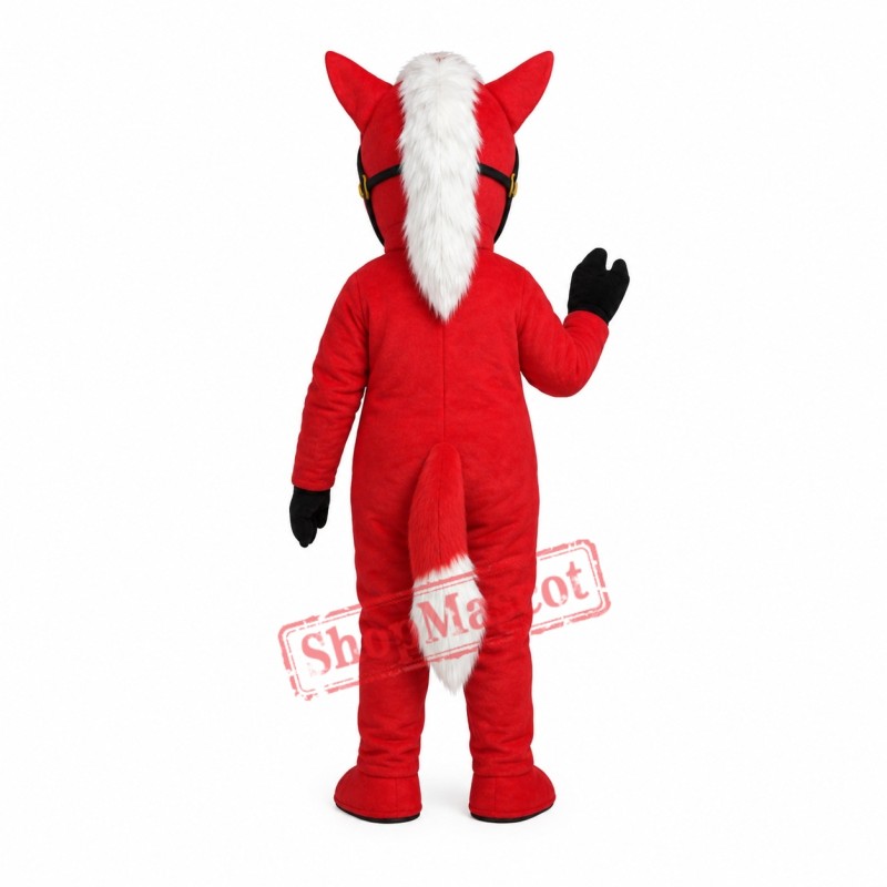 Affordable Red Horse Mascot Costume