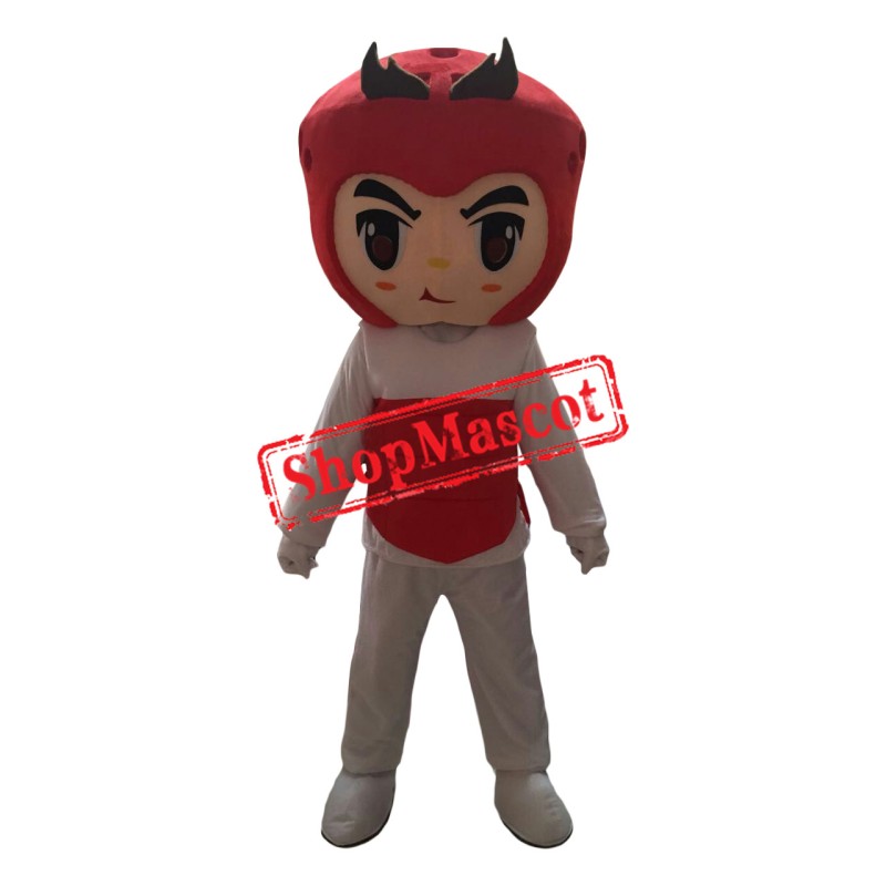 Superb Taekwondo Boy Mascot Costume