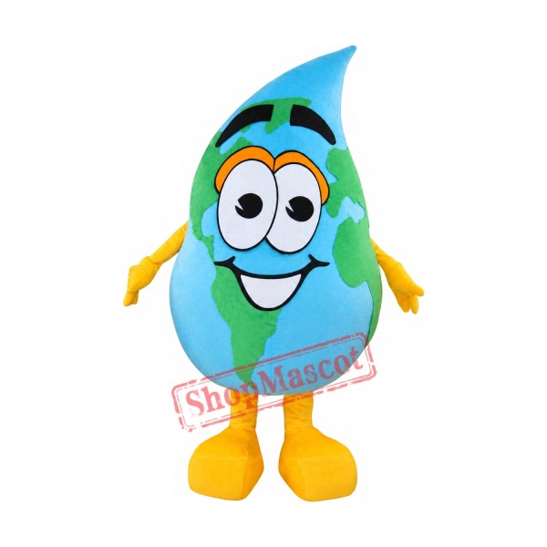 Global Water Drop Mascot Costume Global Water Drop Mascot Costume