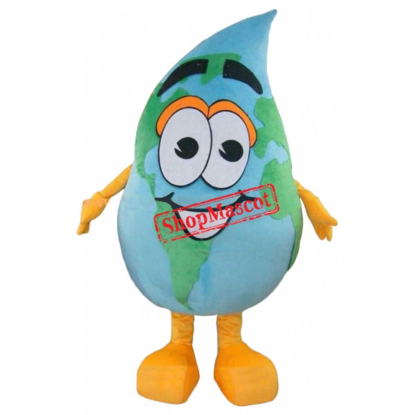 Global Water Drop Mascot Costume