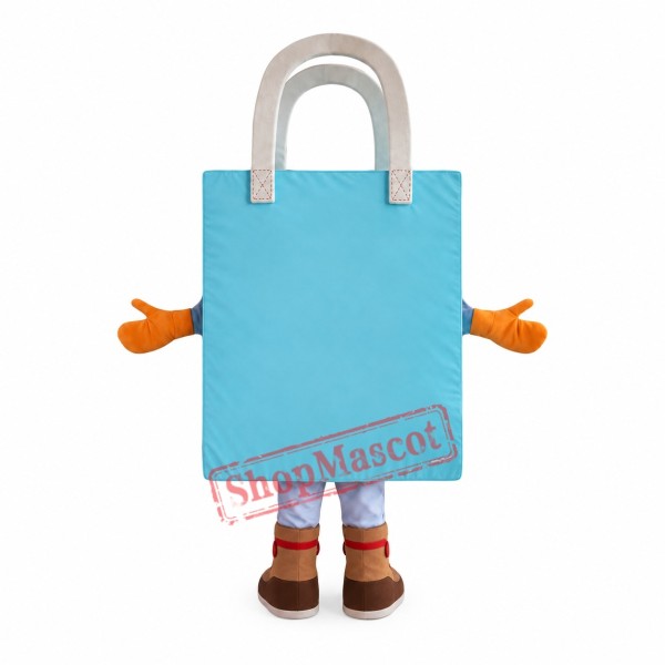 Happy Shopping Bag Mascot Costume Happy Shopping Bag Mascot Costume