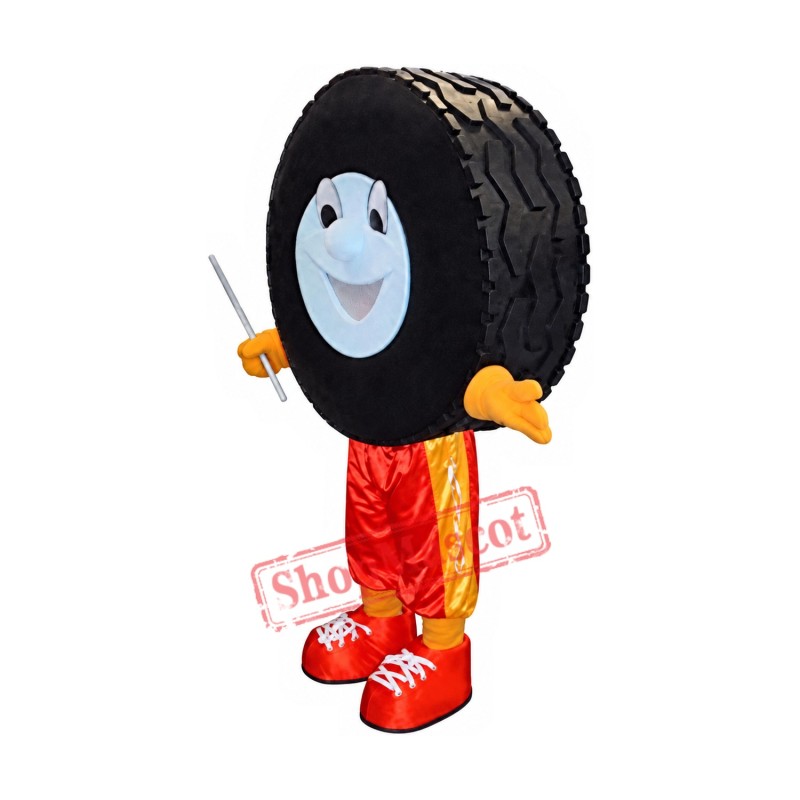 Large Car Wheel Tire Mascot Costume Large Car Wheel Tire Mascot Costume