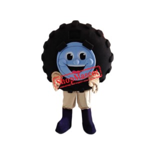 Smile Car Wheel Tire Mascot Costume