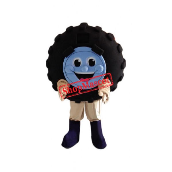 Smile Car Wheel Tire Mascot Costume
