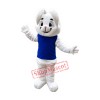 Happy White Rabbit Bunny Mascot Costume