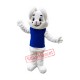 Happy White Rabbit Bunny Mascot Costume
