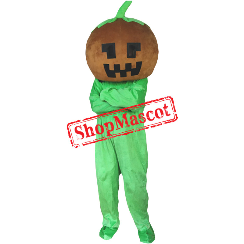 Affordable Green Pumpkin Mascot Costume