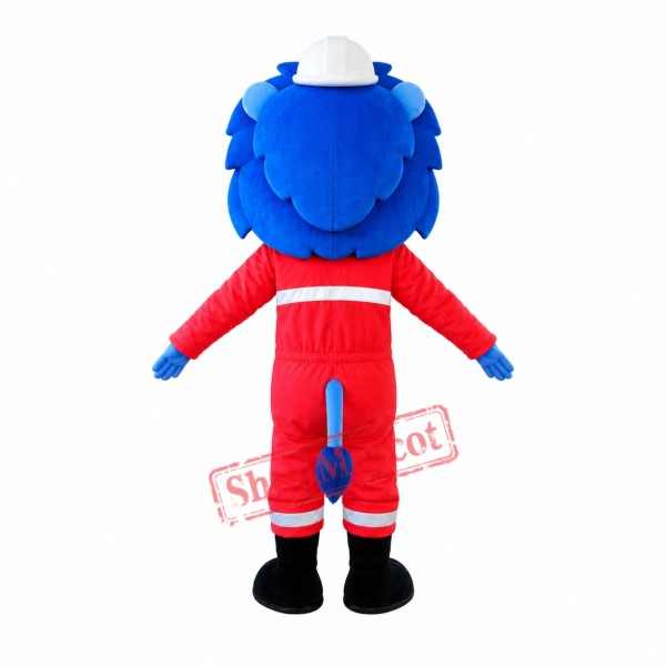 Affordable Blue Lion Mascot Costume