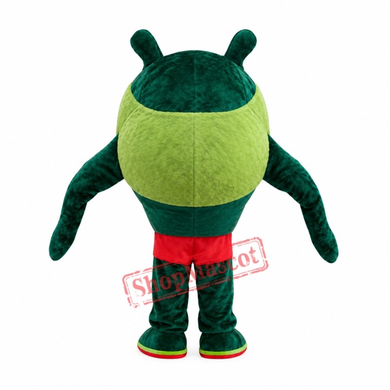 Green Big Mouth Monster Mascot Costume