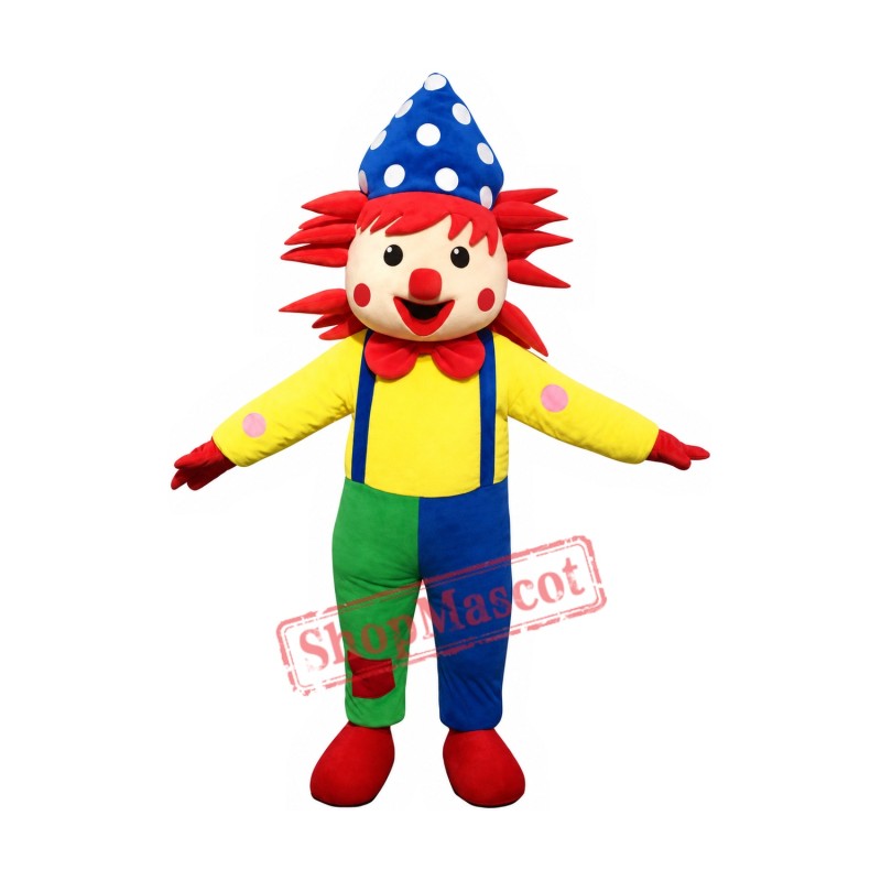 Colorful Clown Mascot Costume Colorful Clown Mascot Costume