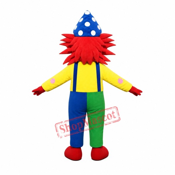 Colorful Clown Mascot Costume Colorful Clown Mascot Costume