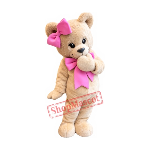 Happy Female Bear Mascot Costume Happy Female Bear Mascot Costume
