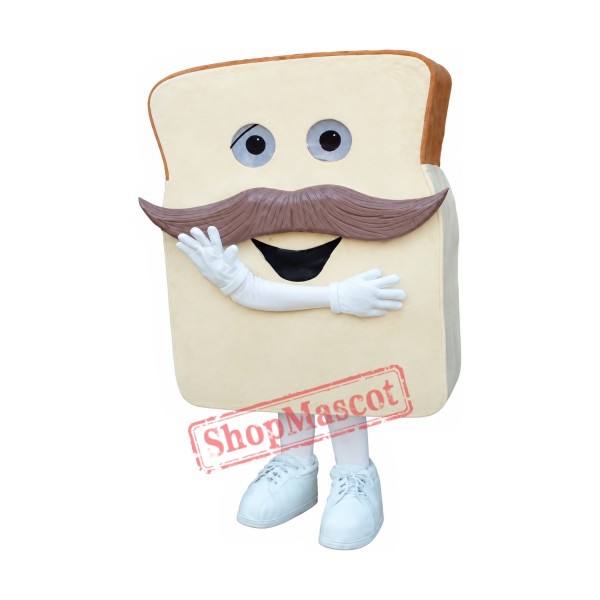 Happy Lightweight Bread Mascot Costume Happy Lightweight Bread Mascot Costume