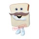 Happy Lightweight Bread Mascot Costume Happy Lightweight Bread Mascot Costume
