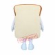 Happy Lightweight Bread Mascot Costume Happy Lightweight Bread Mascot Costume