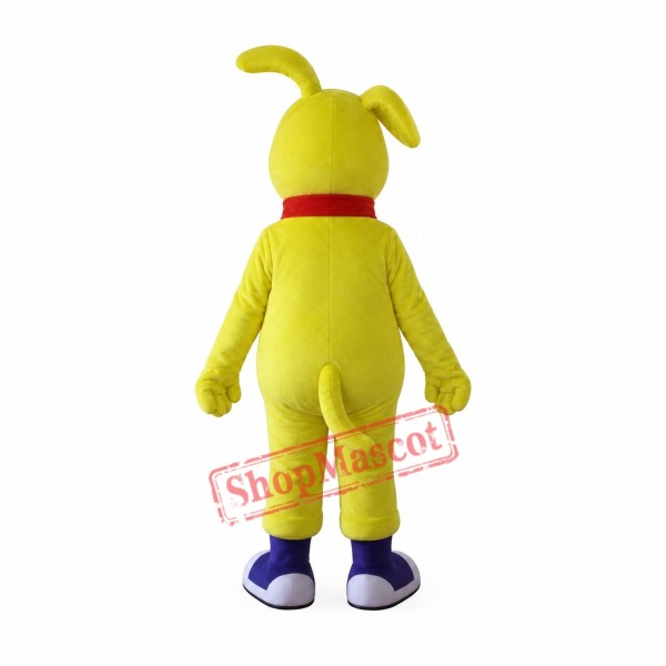 Happy Lightweight Yellow Dog Mascot Costume Happy Lightweight Yellow Dog Mascot Costume
