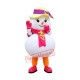 Christmas Snowman Baby Girl Mascot Costume Christmas Snowman Baby Girl Mascot Costume
