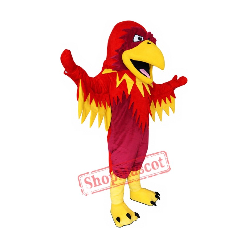 Red Deluxe Eagle Mascot Costume
