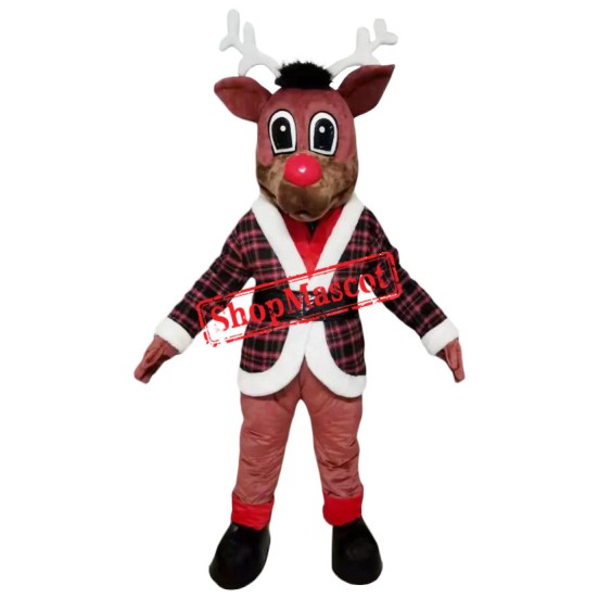Christmas Deer Reindeer Mascot Costume