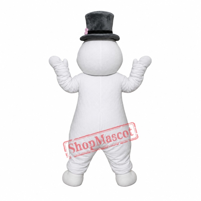 Affordable White Snowman Mascot Costume Affordable White Snowman Mascot Costume