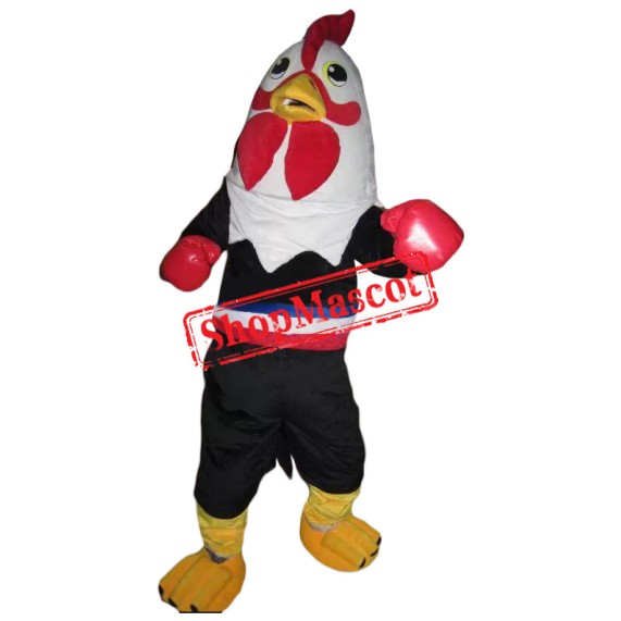 Boxing Cock Chicken Mascot Costume