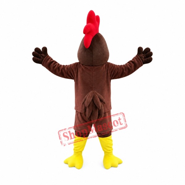 Brown Chicken Mascot Costume Brown Chicken Mascot Costume