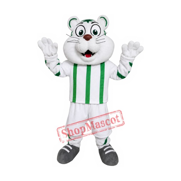 White & Green Tiger Mascot Costume White & Green Tiger Mascot Costume