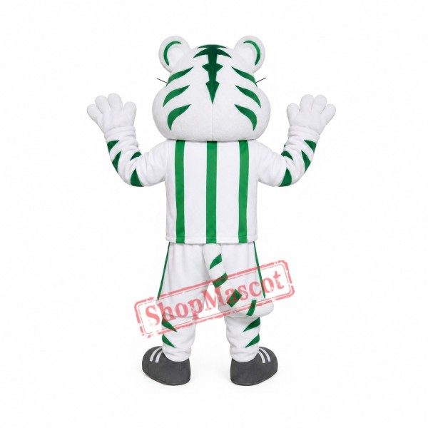 White & Green Tiger Mascot Costume White & Green Tiger Mascot Costume