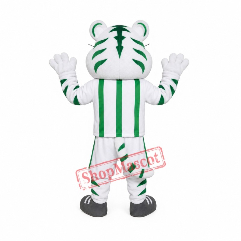 White & Green Tiger Mascot Costume White & Green Tiger Mascot Costume