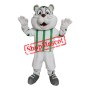 White & Green Tiger Mascot Costume