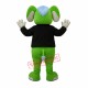 Happy Green Elephant Mascot Costume