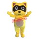 Yellow Raccoon Mascot Costume