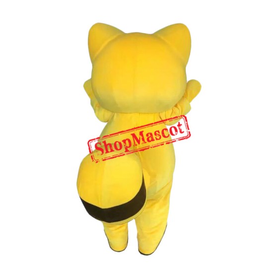 Yellow Raccoon Mascot Costume