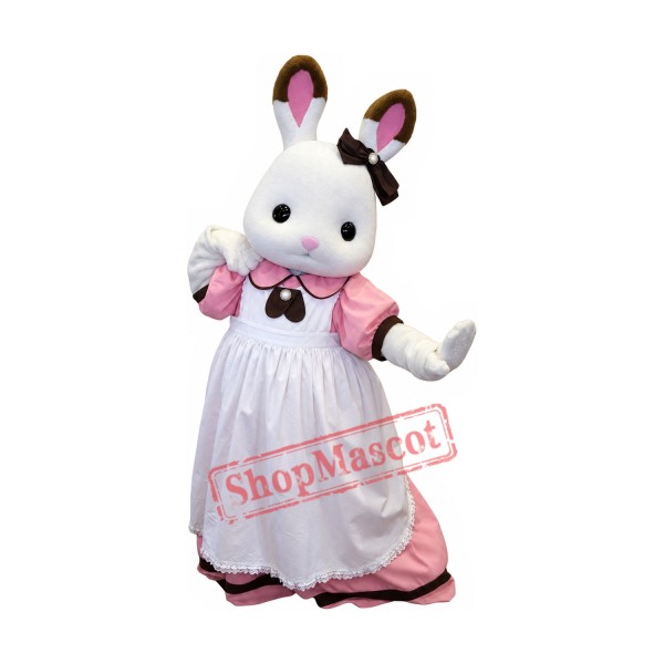 White Deluxe Rabbit Mascot Costume