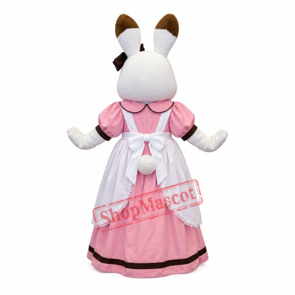 White Deluxe Rabbit Mascot Costume White Deluxe Rabbit Mascot Costume