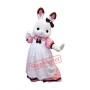 White Deluxe Rabbit Mascot Costume