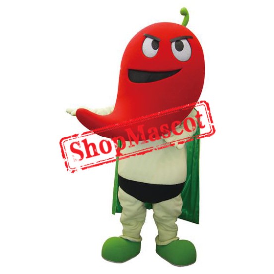 Chili Superman Mascot Costume