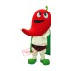 Chili Superman Mascot Costume Chili Superman Mascot Costume