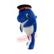 Blue Police Dolphin Mascot Costume