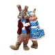 Mayor Clayton & Ms. Berry Rabbit Mascot Costume Mayor Clayton & Ms. Berry Rabbit Mascot Costume