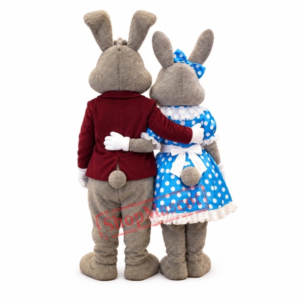 Mayor Clayton & Ms. Berry Rabbit Mascot Costume