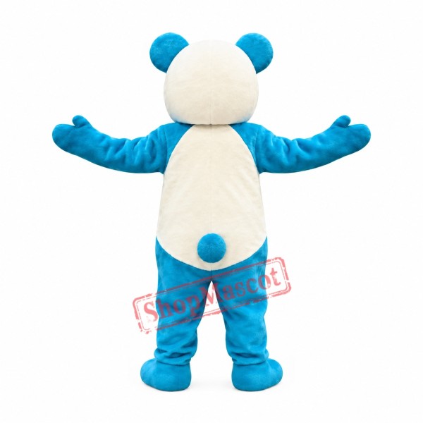 Happy Blue Panda Mascot Costume Happy Blue Panda Mascot Costume