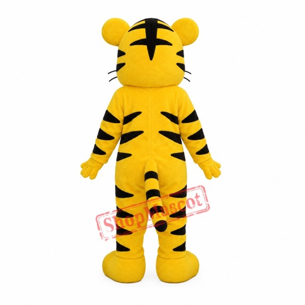 Cute Yellow Tiger Mascot Costume