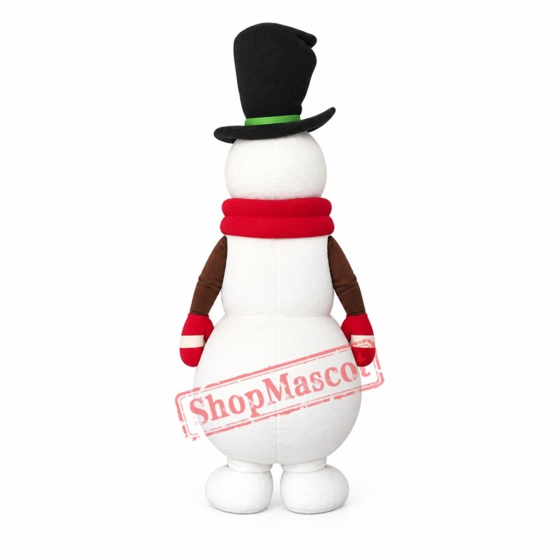 Superb Friendly Snowman Mascot Costume