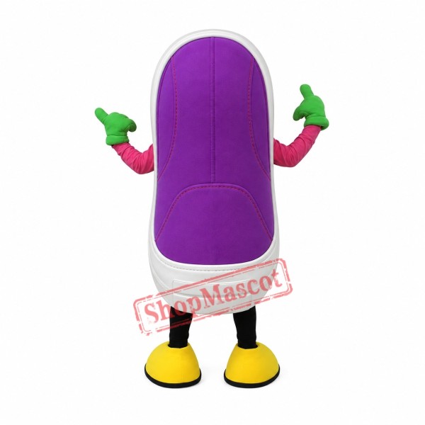 Purple Sneaker Mascot Costume Purple Sneaker Mascot Costume